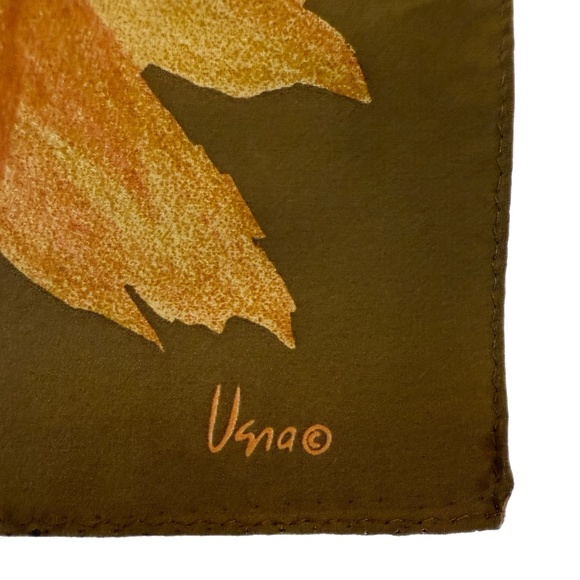 Vera Neumann “Veresa” Autumn Leaves Scarf 🇯🇵 – Made in Japan – 21” Square - Picture 6 of 10